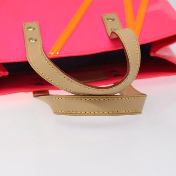 LOUIS VUITTON Monogram Vernis Fluo Reade PM Hand Bag Red M91903 Auth yk17584AV - Picture 8 of 16